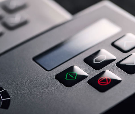 Membrane switch keypad with embossed keys with high-gloss finish